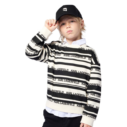 Striped Logo Sweatshirt Karl Lagerfeld Kids