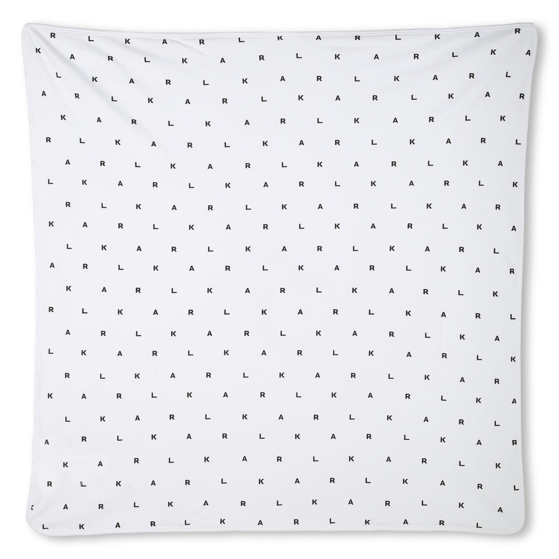 Reversible Cotton Baby Blanket with Karl &amp; Choupette Print Karl Lagerfeld Kids