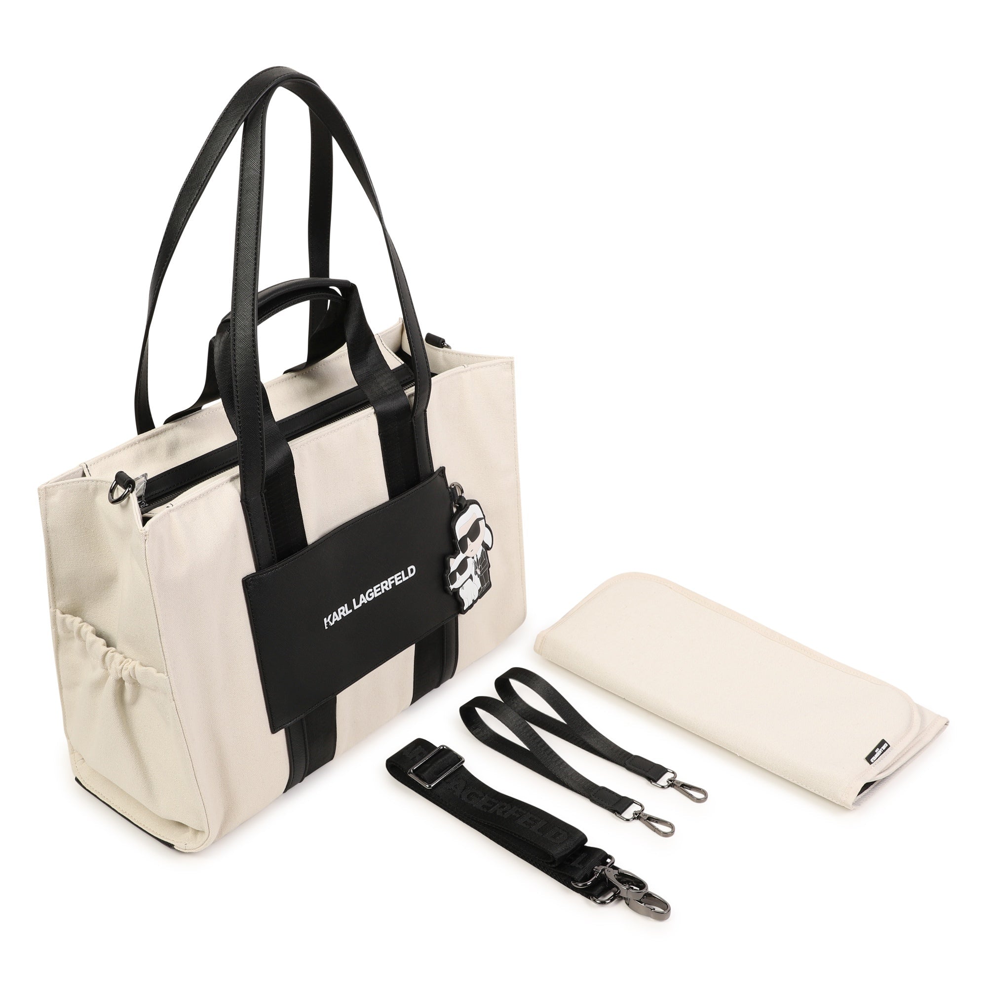 Designer Canvas Changing Bag with Karl &amp; Choupette Badge Karl Lagerfeld Kids