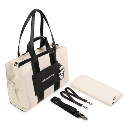 Designer Canvas Changing Bag with Karl &amp; Choupette Badge Karl Lagerfeld Kids