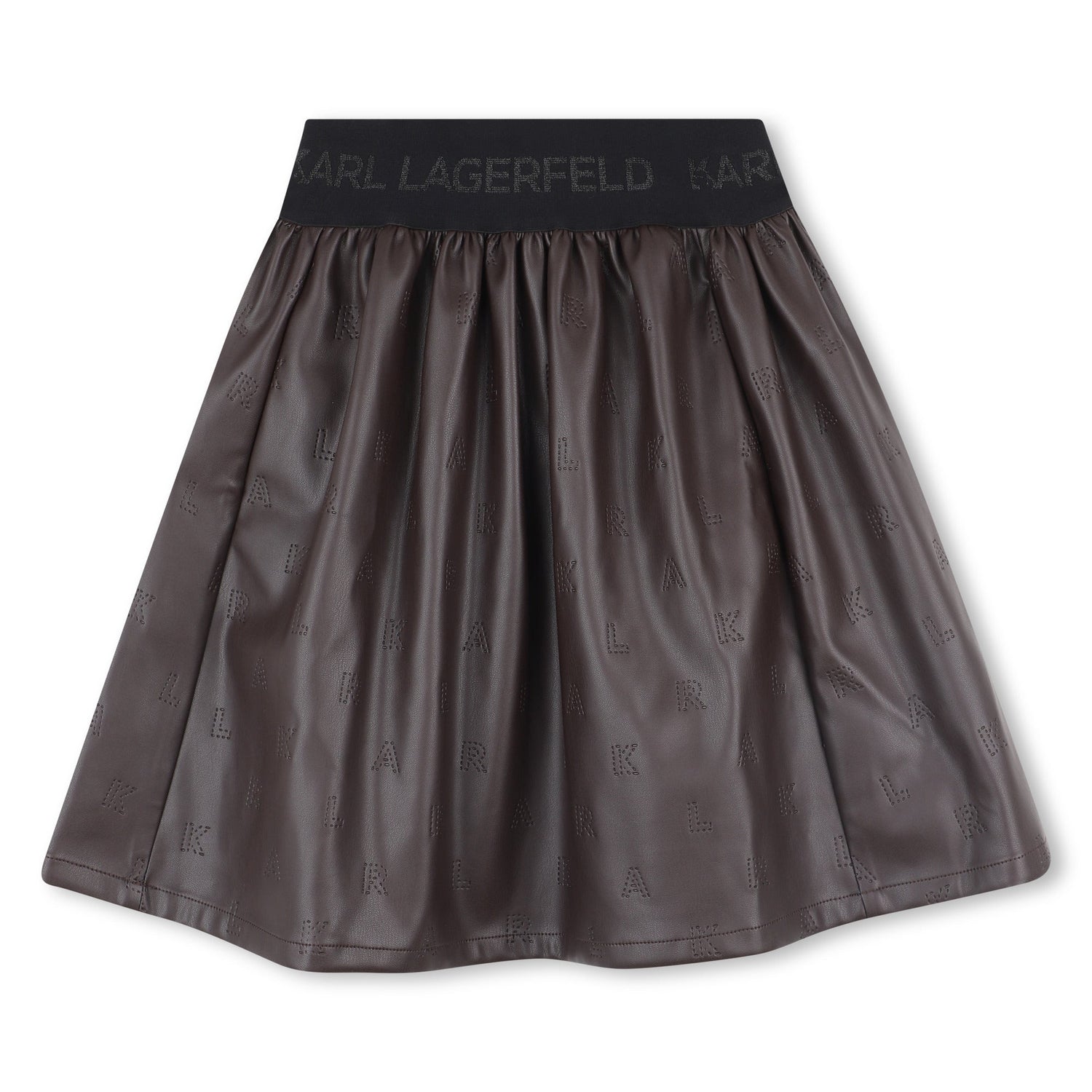 Girls Embossed Logo Skirt with Branded Elastic Waist Karl Lagerfeld Kids