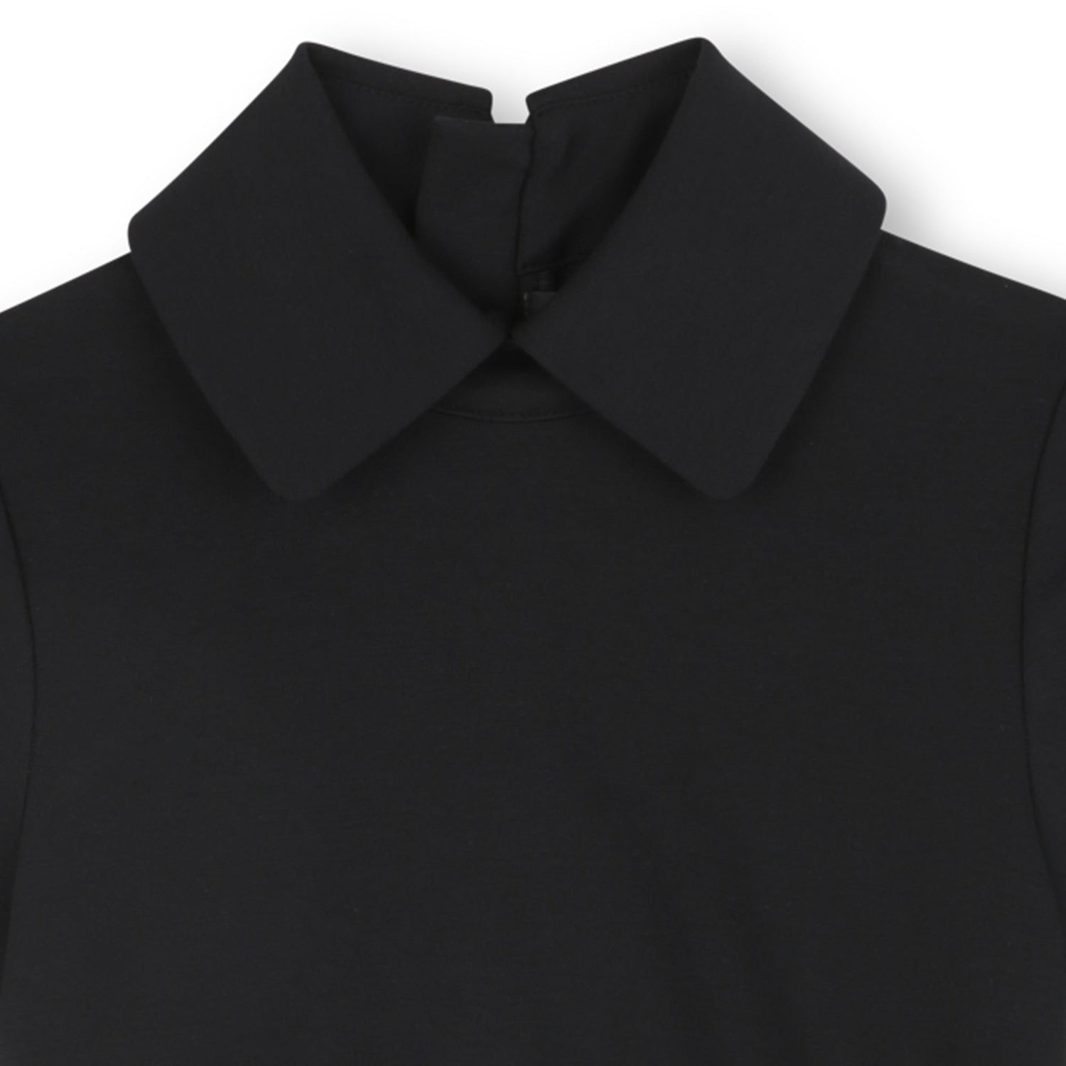 Pleated Skirt Dress with Contrast Collar, Black and Grey Karl Lagerfeld Kids