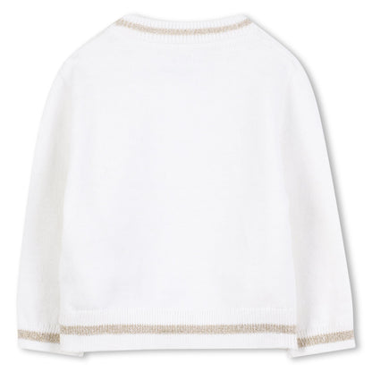 Baby Knitted Sweater and Leggings Set with Gold Signature Detail Karl Lagerfeld Kids