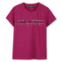 Kids magenta short sleeve t-shirt with rhinestone logo design Karl Lagerfeld Kids