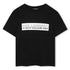 Short-Sleeve Organic Cotton Logo T-Shirt, White & Black Karl Lagerfeld Kids