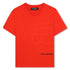 Red Organic Cotton T-Shirt with Karl Lagerfeld Front and Back Print Karl Lagerfeld Kids