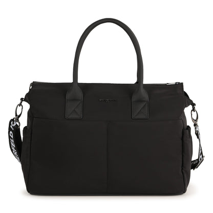 Black Changing Bag with Karl and Choupette Print Karl Lagerfeld Kids