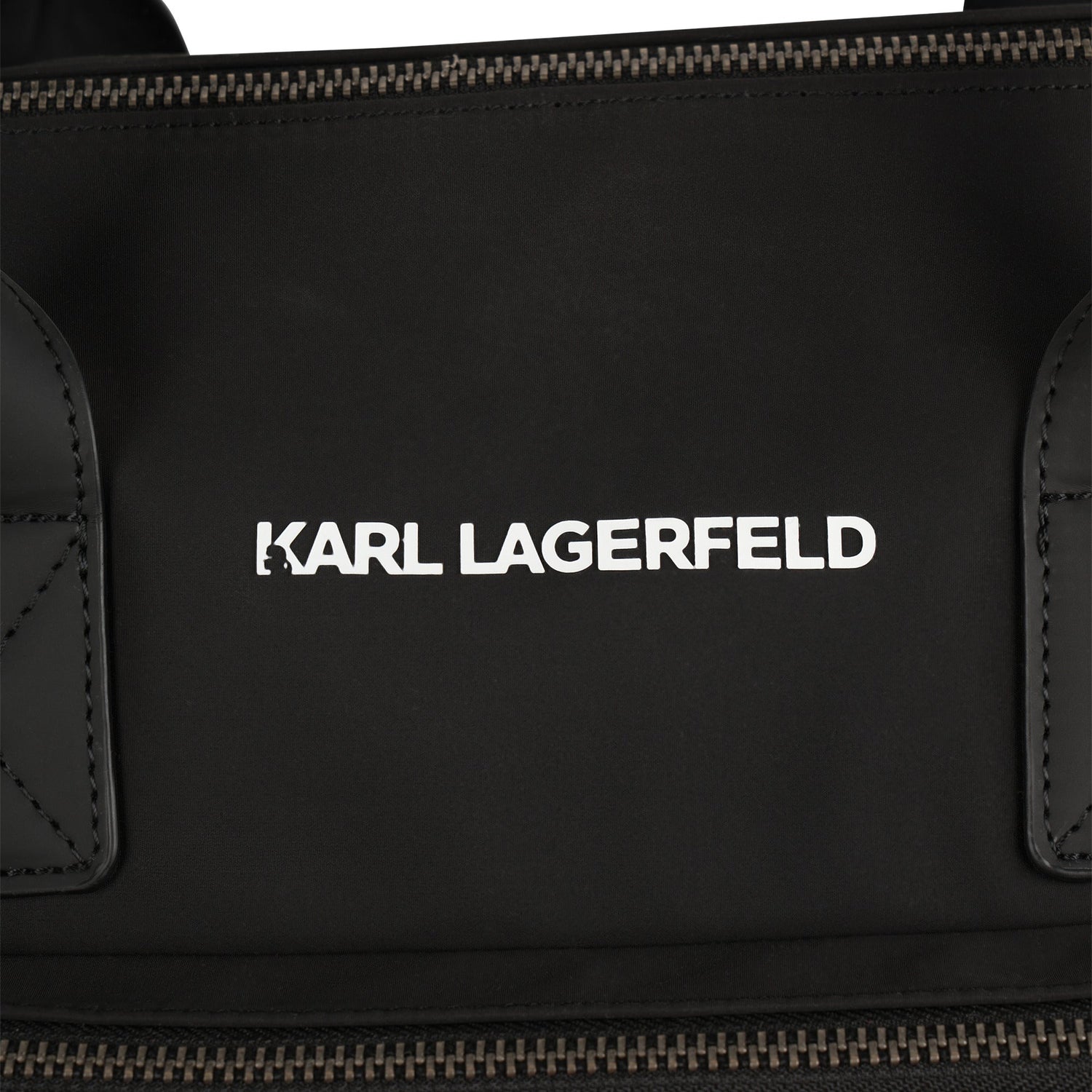 Black Changing Bag with Karl and Choupette Print Karl Lagerfeld Kids