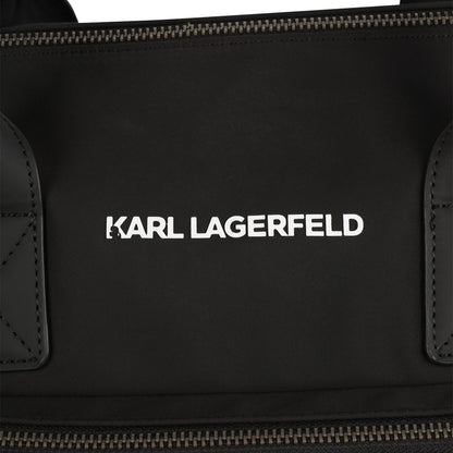 Black Changing Bag with Karl and Choupette Print Karl Lagerfeld Kids