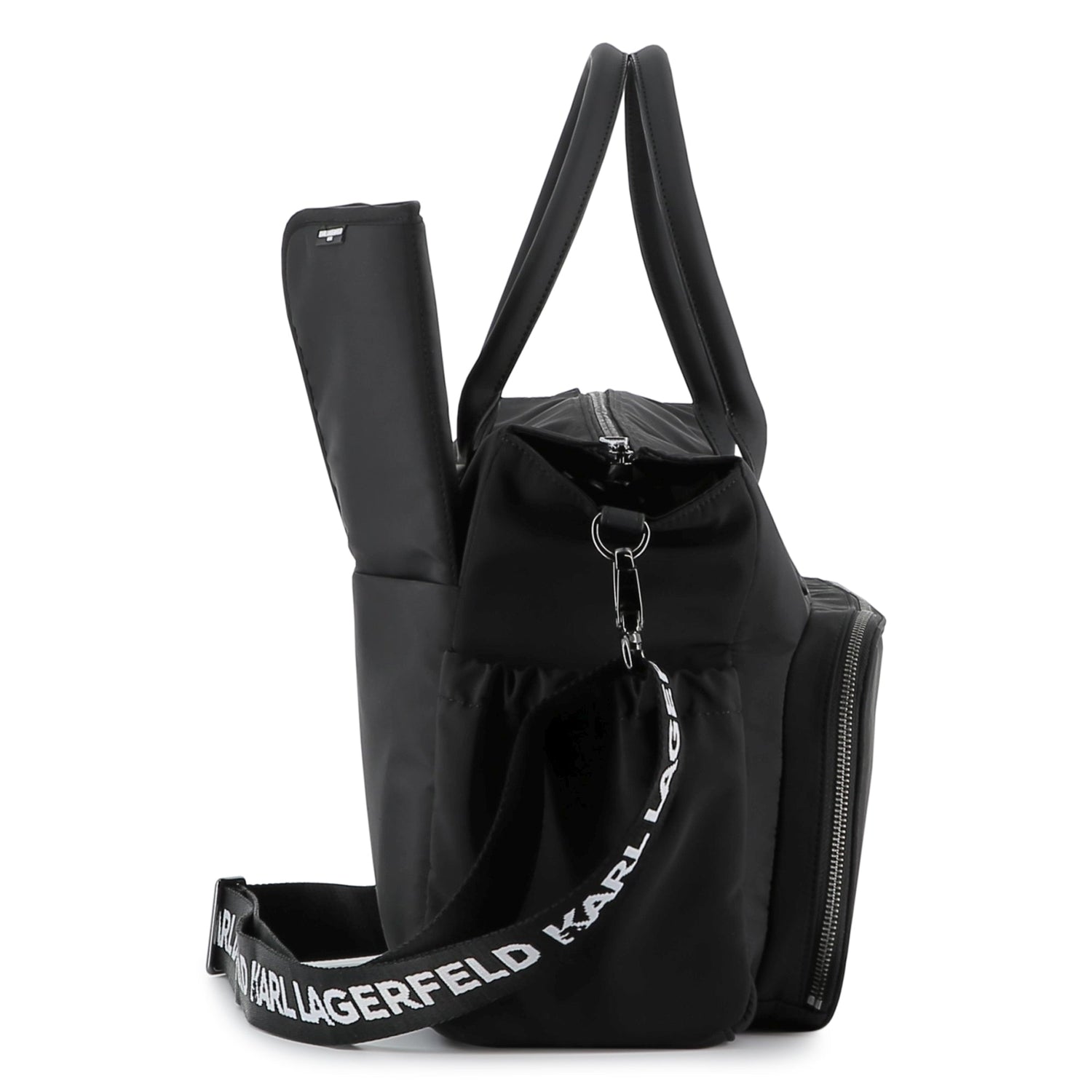 Black Changing Bag with Karl and Choupette Print Karl Lagerfeld Kids