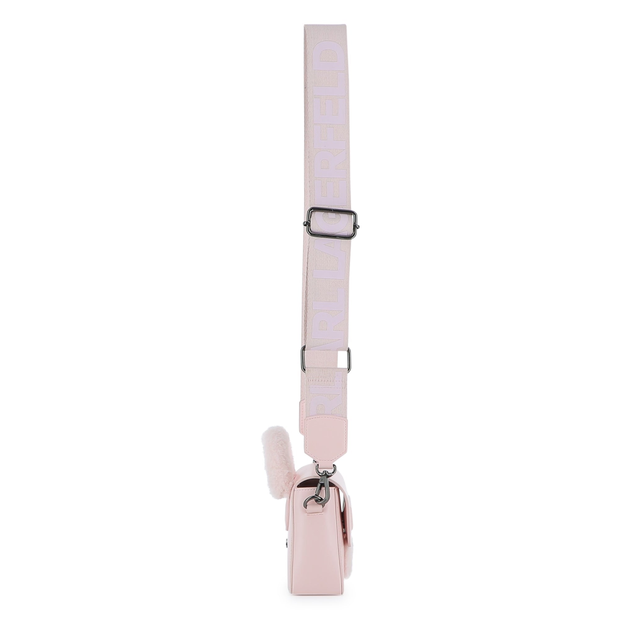 Mini Crossbody Bag with Faux Fur Detail, Light Pink Karl Lagerfeld Kids