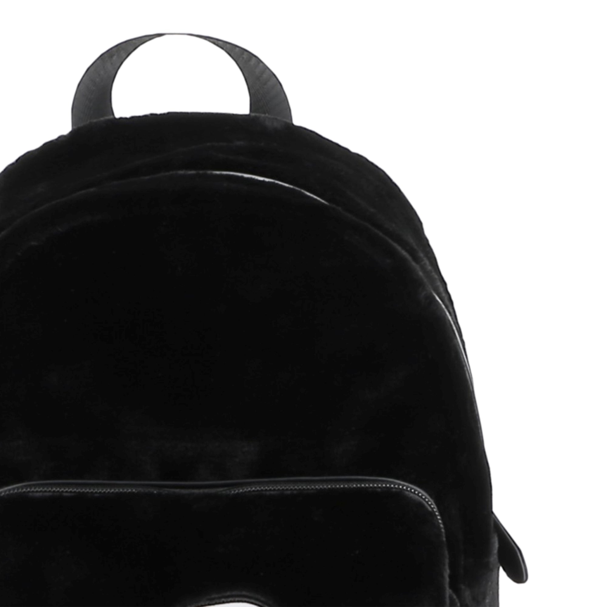 Black Faux Fur Backpack with Karl and Choupette Badge Karl Lagerfeld Kids