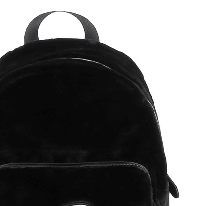 Black Faux Fur Backpack with Karl and Choupette Badge Karl Lagerfeld Kids