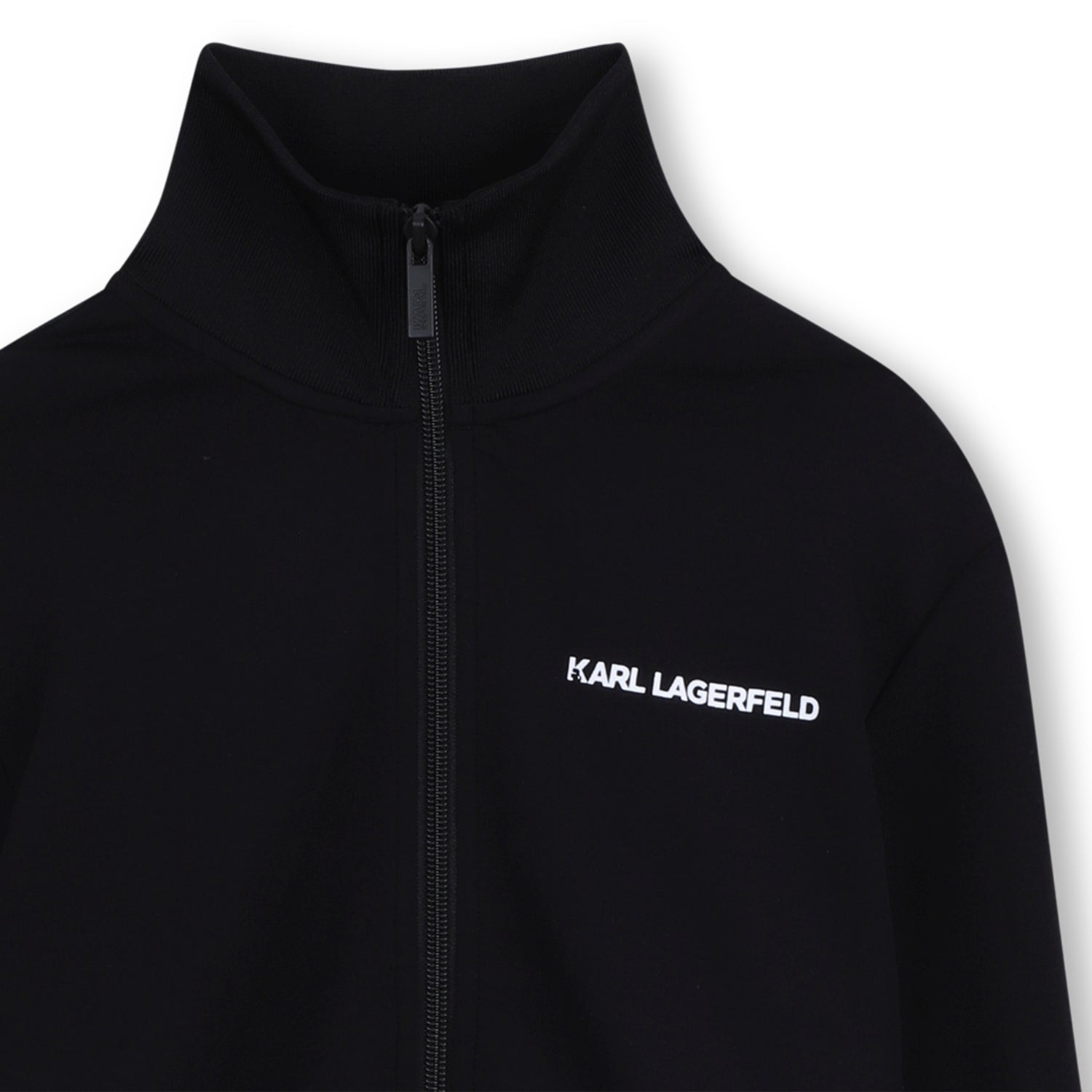 Cardigan in Black Double Jersey Karl Lagerfeld Kids