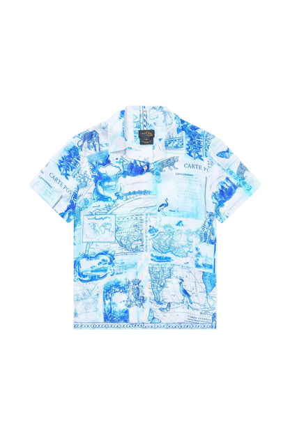 Journal De Voyage Boys Short Sleeve Camp Collared Shirt