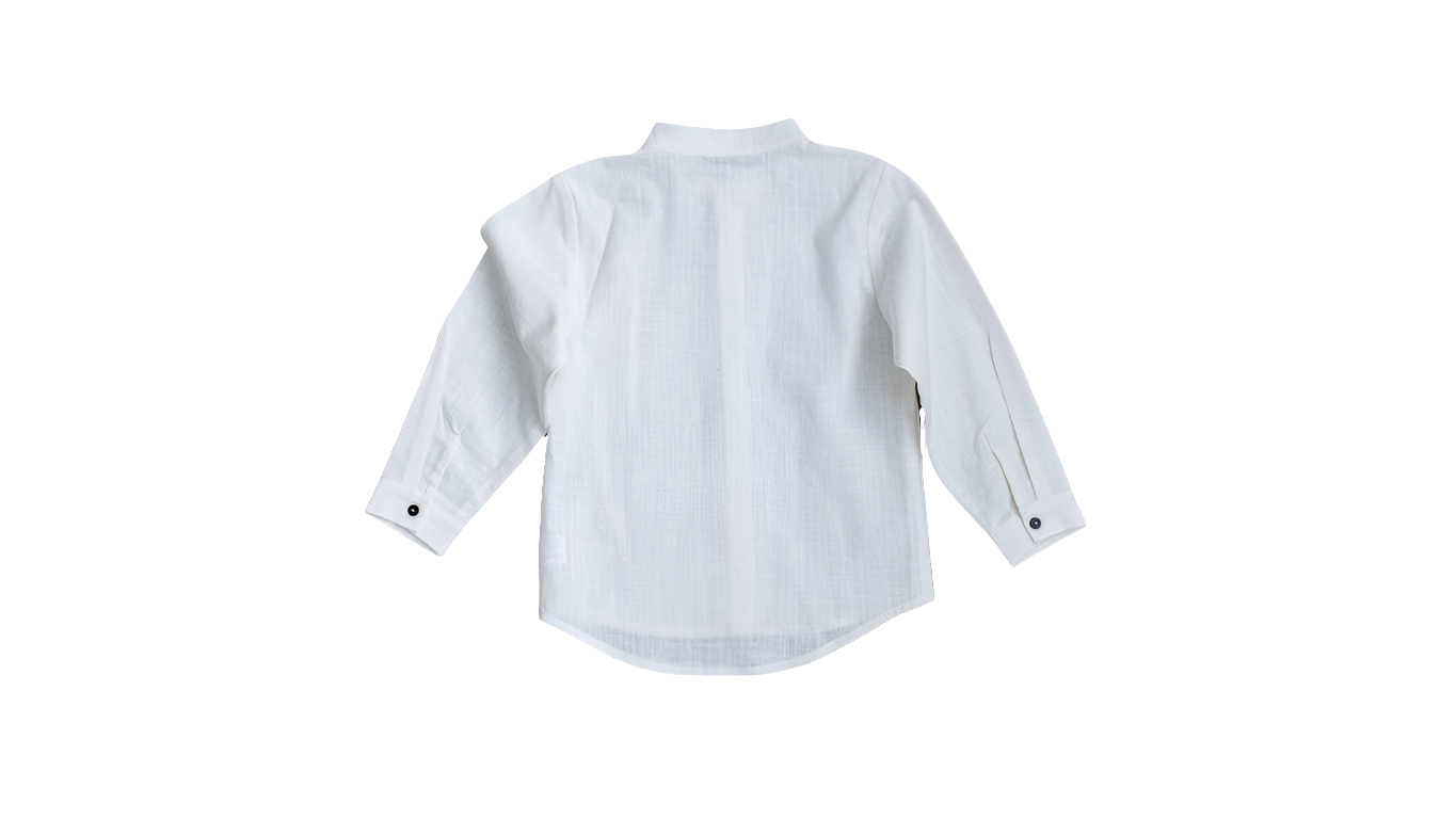 Capo Long Sleeve Shirt – Bianco Lessi The Label