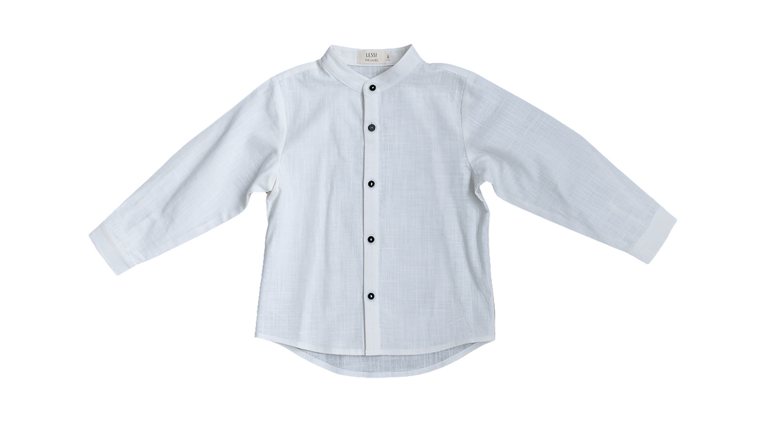 Capo Long Sleeve Shirt – Bianco Lessi The Label