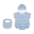 Balmain Unisex Maternity Set in White & Light Blue Balmain