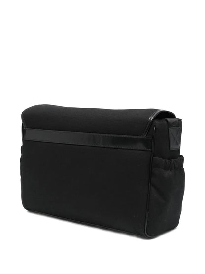 Cotton-Linen Canvas Changing Bag with Embroidered Logo Balmain