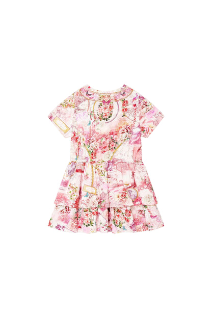 Journal De Voyage Kids Tee Mini Dress with Layered Skirt