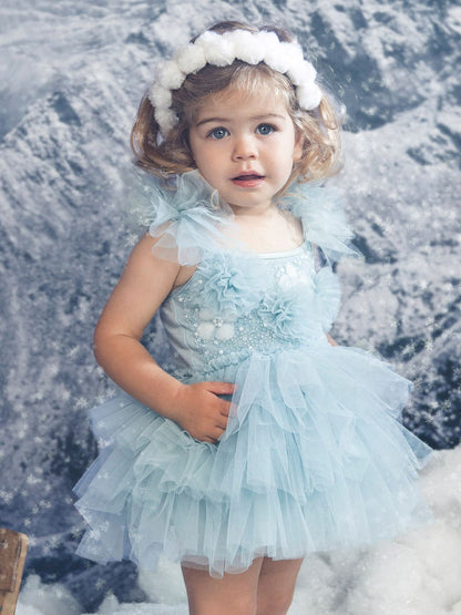 Bebe Alpine Angel Tutu Dress Sterling Blue Schoolsoutdesignerkidswear