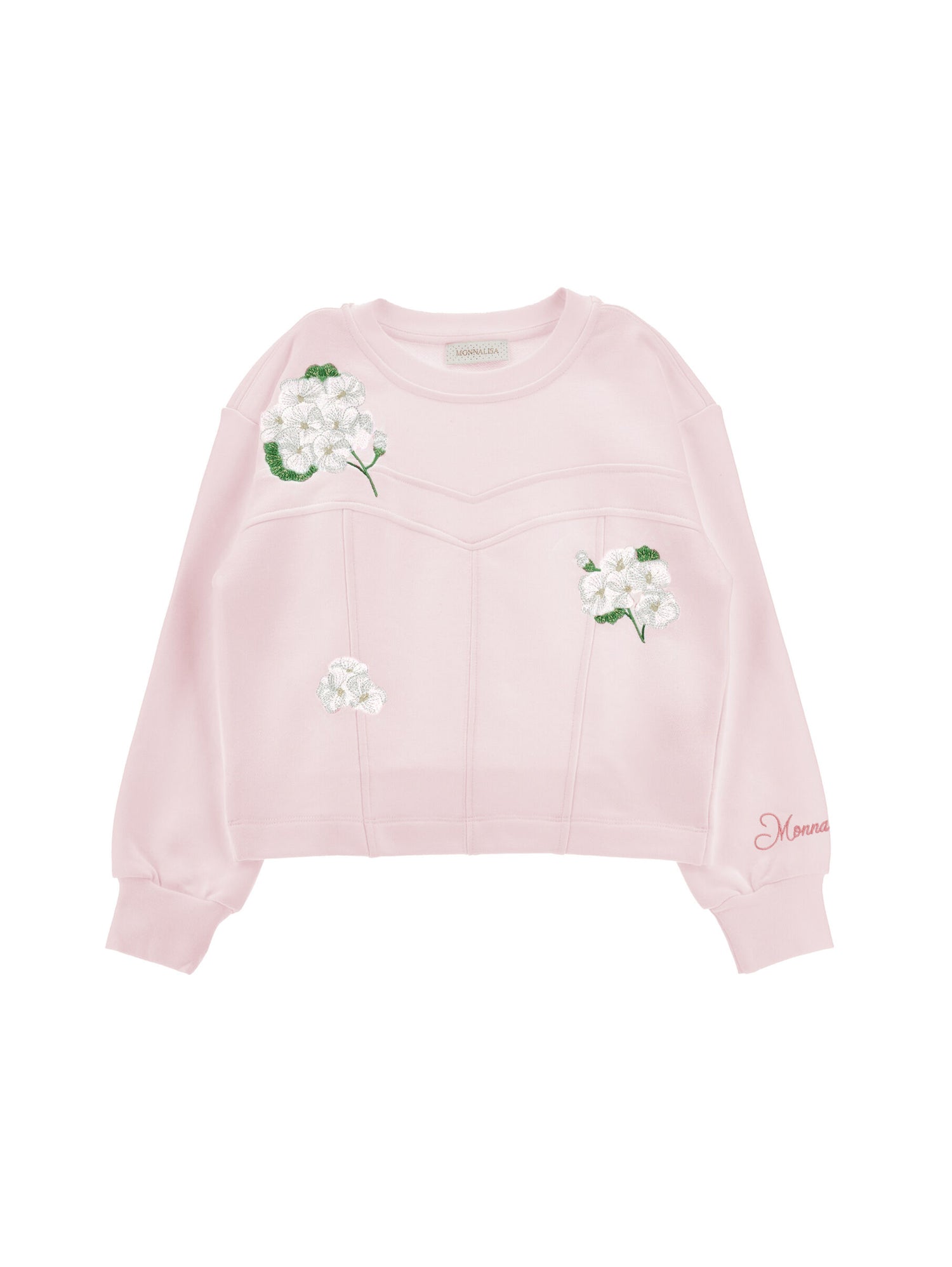 Floral Bustier Shiny Fleece Monnalisa