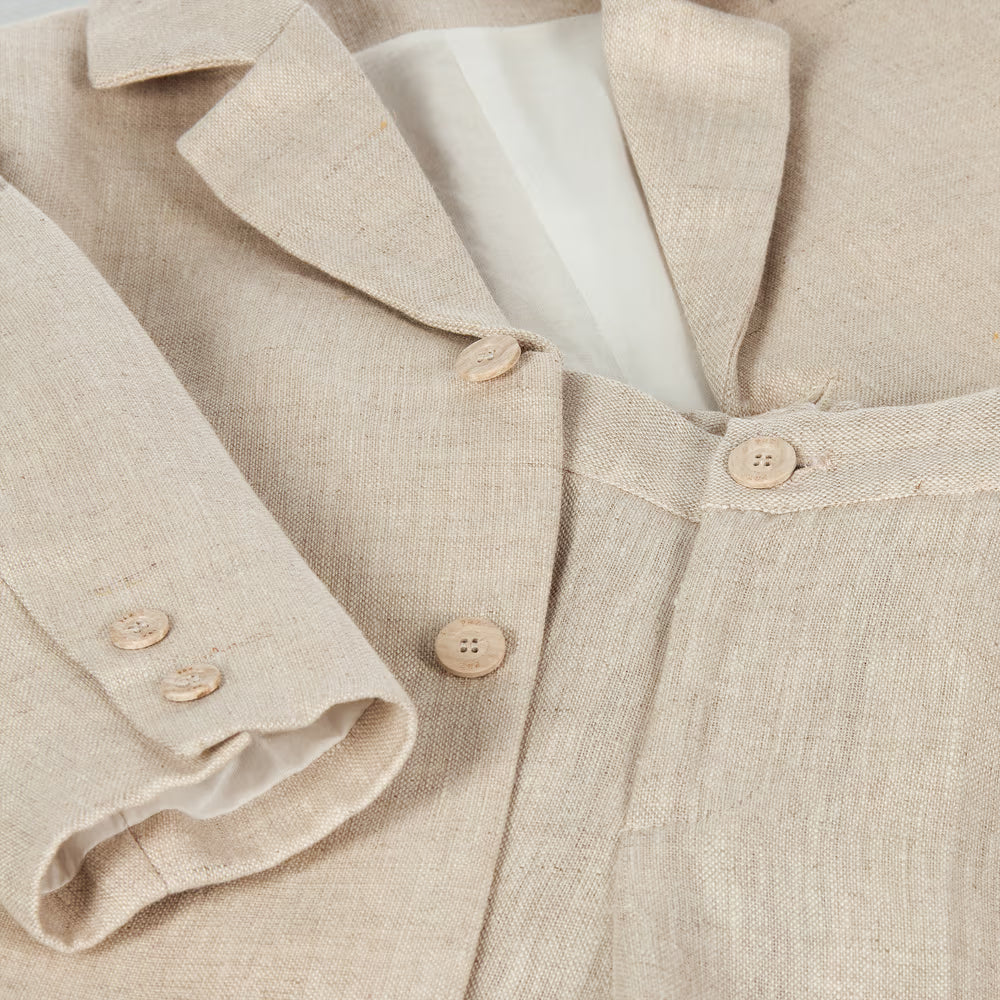 Set Woven Junior Boy Blazer And Trouser In Natural Paz Rodriguez