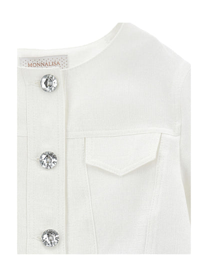 Jacket With Jewel Buttons Monnalisa
