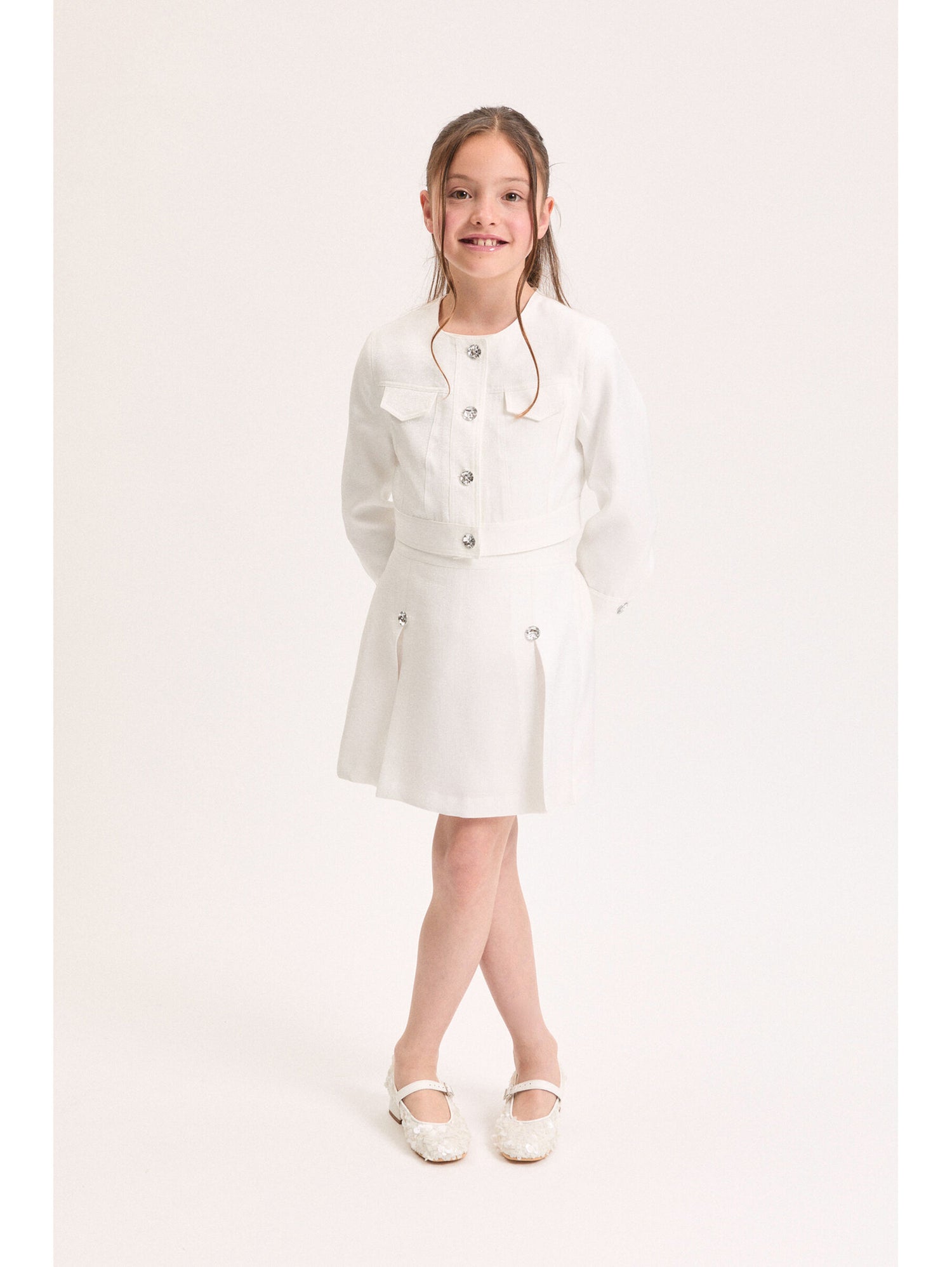 Jacket With Jewel Buttons Monnalisa