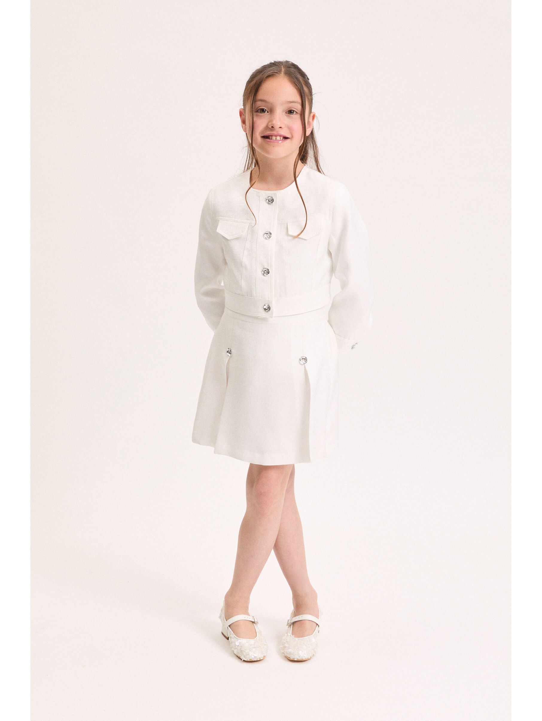 Jacket With Jewel Buttons Monnalisa