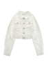 Jewel Button Denim Jacket Monnalisa