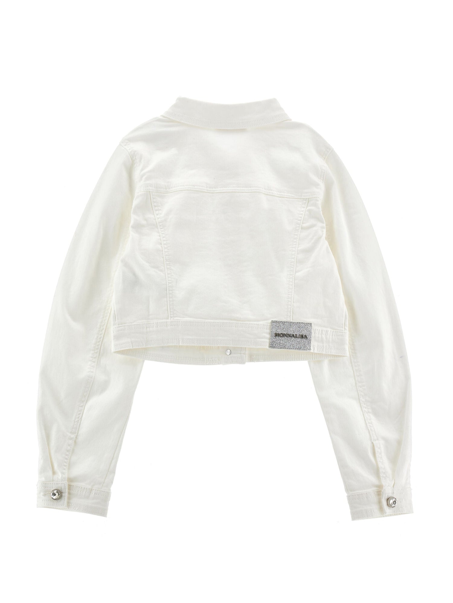 Jewel Button Denim Jacket Monnalisa