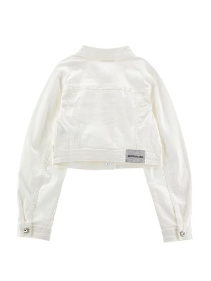 Jewel Button Denim Jacket Monnalisa