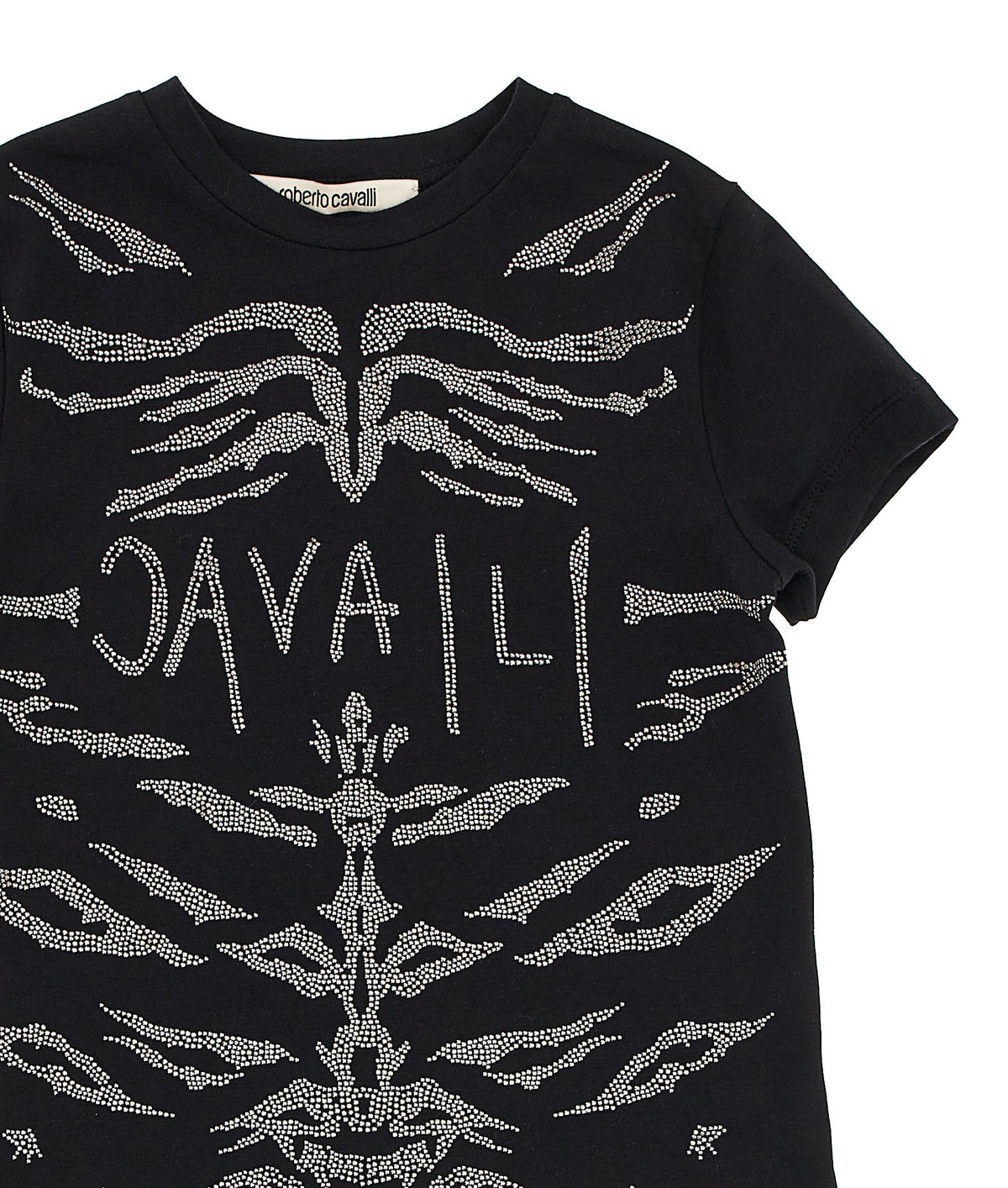 T-Shirt with silver detail Roberto Cavalli Junior