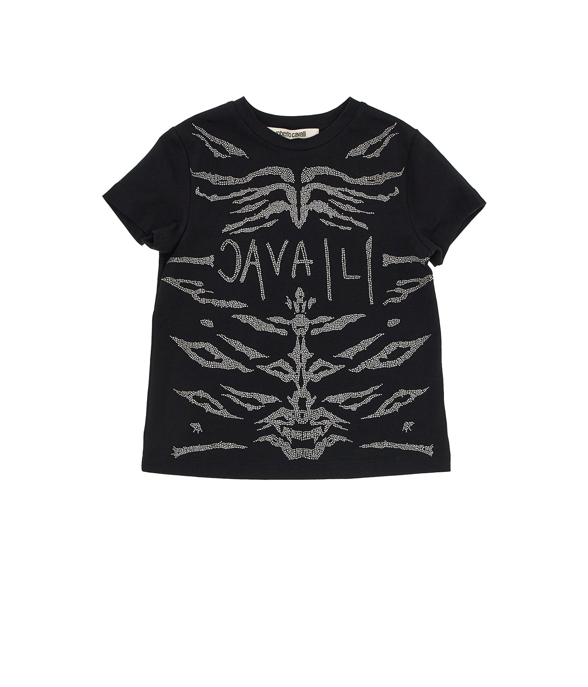 T-Shirt with silver detail Roberto Cavalli Junior